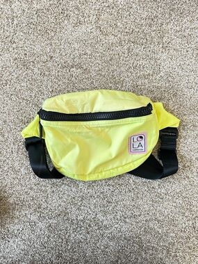 lola Neon Yellow and Black Waist Pouch
